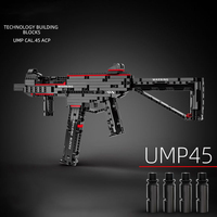 UMP45 pistolet briques assemblage blocs de construction pistolet militaire WW2 arme jeu modèle pistolet série briques de construction Kit Moc jouet pour garçon