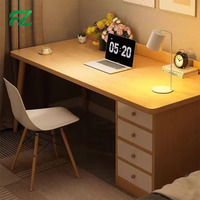 Bureau d'ordinateur moderne et minimaliste durable avec étagère pour petit appartement ou chambre, poste de travail écologique