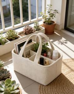 Nuovo Design Personalizzato Portaoggetti in <span class=keywords><strong>Feltro</strong></span> per Pannolini Regalo per Neonati in Materiale Teddy Fleece Borsa per Nursery per Shopping e Viaggi - Product Image 4