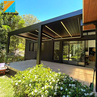 Pergola Commerciale Personnalisée, Projet de Pergola Bioclimatique en Aluminium Étanche avec Toit à Lames Orientables pour Restaurant et Hôtel