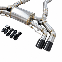 Tuyaux d'échappement Valvetronic pour BMW M5 F90 4.4T 2018-2023 en acier inoxydable, silencieux catback, tuyaux en Z, embouts noirs en carbone