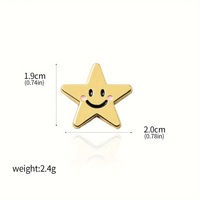 Épingles à chapeau en émail en forme d'étoile, visage souriant de dessin animé kawaii, métal vierge personnalisé, vente en gros directe d'usine de bonne qualité en Chine