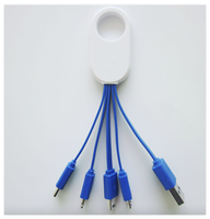 Kabel pengisi daya Usb Logo kustom warna kuning, gantungan kunci kabel pengisi daya 3 4 5 in 1