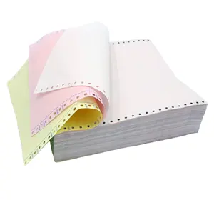Лидер продаж, бесуглеродная компьютерная бумага 9,5 "* 11", бумага для компьютерной печати для счета-фактуры, 4 слоя М-срез 52/50/48 г/м2
