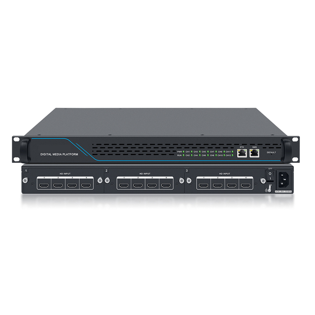 Highly Flexible 4 8 12 Channel HD Encoder H264 IP Video Encoder for Radio & TV Broadcasting Equipment