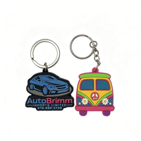 Porte-clés personnalisé en PVC 2D avec logo simple face, style automobile, cadeau promotionnel publicitaire à bas prix