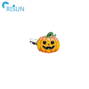 Horquilla de calabaza de Halloween de Metal al por mayor, pinza de pelo con logotipo personalizado, sombrero fantasma, Araña, horquillas, pinzas de pelo <span class=keywords><strong>para</strong></span> mujer, regalo - Product Image 2