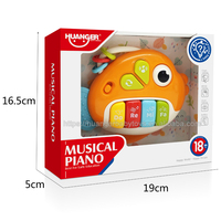 Huanger HE0568 New Arrival Music Instrument Fish Shape Piano Toy with Light and Music Educational Toys for Kids