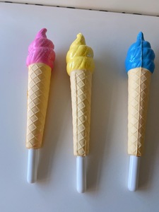 Stylo à bille coloré avec encre noire, 1 pièce, en forme de torche, dessin animé, mignon, stylo à bille pour enfants, papeterie, écrasable me - Product Image 2