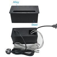 Caja de Conexiones de Sobremesa, 2 Tomas de Corriente Universales Estándar, 2 Puertos USB, Tipo C, HDMI