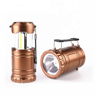 Lampe de Camping Extérieur Pop-up Pliable de Qualité Supérieure, Type AA ABS 3*COB avec Torche de Poche Intégrée