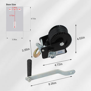 AMBITION Treuil à main Treuil de remorque de bateau Crochet à usage intensif avec treuil manuel à cliquet bidirectionnel de 16,4 pieds - Product Image 6