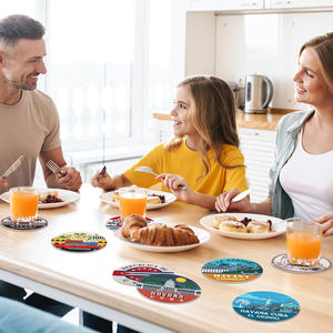 도매 디자인 인쇄 사용자 정의 로고 커피 컵 음료 맥주 패드 일회용 광고 판지 흡수성 종이 코스터 - Product Image 4