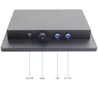 2026 7-65'' Layar Sentuh PCAP IP69K Tangguh dari Baja Tahan Karat/Aluminium, Monitor LCD Kecerahan Tinggi IP65/66/67 Penuh untuk Industri