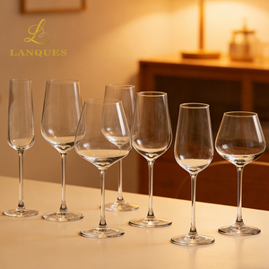 Verres à vin <span class=keywords><strong>de</strong></span> <span class=keywords><strong>Bourgogne</strong></span> ovales à long pied, style européen, transparents, durables, fabriqués à la machine, capacité 670 ml, compatibles lave-vaisselle, <span class=keywords><strong>de</strong></span> la marque Lanques Premium - Product Image 5