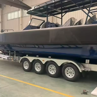 Remorques de transport de bateaux robustes ; modèles personnalisés à 4 et 5 essieux disponibles, remorques de bateaux en acier galvanisé à chaud