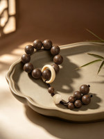 Bracelet de perles d'encens en pierre naturelle Aloèswood, apaisant et stimulant l'humeur, unisexe, parfum portable, fait main