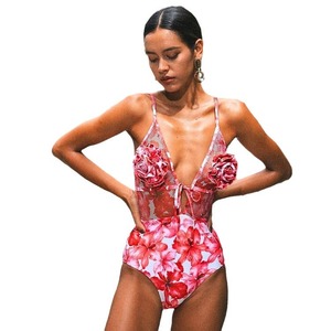 2024 nuevo diseño de moda estampado Mujer 2 piezas traje de baño de secado rápido sujetador Sexy Push-Up cubierta de tela sin espalda ropa de playa Bikini - Product Image 1