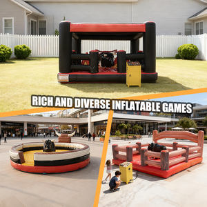 Inflatable रॉकिंग मैकेनिकल बुल फैक्ट्री मूल्य डबल लेयर मैट के साथ डबल लेयर मैट - Product Image 4