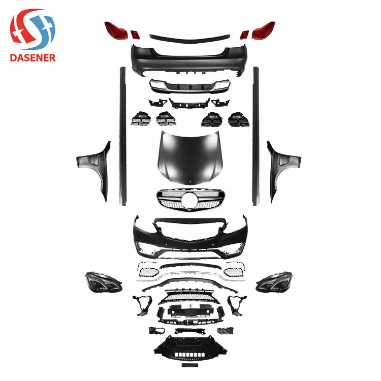Dasener Voorbumper Grille Kap Lamp Achterbumper Diffuser Spoiler W212 Body Kit 1 Set Voor Mercedes W212 Facelift Bodykit 2010 +