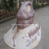 Fossile de tête de dinosaure personnalisé pour parc à thème ou décoration de crâne de T-Rex fait main pour amuser les enfants