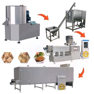 <span class=keywords><strong>Soya</strong></span> proteini parçaları <span class=keywords><strong>Soya</strong></span> Mince hidrolize sebze proteini gıda ekstruder işleme makinesi üretim hattı - Product Image 1