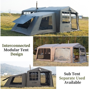 12 ㎡   Tentes de camping gonflables d'extérieur de 129 pieds² avec colonne d'air en PVC de 15 cm, faciles et rapides à gonfler, en vente - Product Image 2