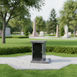 Columbario Familiar de Granito - Diseño Americano Tradicional, 1 Año de Garantía, Lápida para Cementerio Exterior - Product Image 1