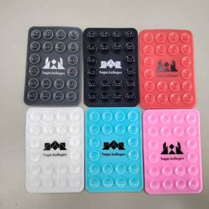 Support de téléphone portable en silicone à ventouse avec logo imprimé, poignée adhésive portable en caoutchouc de silicone écologique, autocollant de maintien pour l'arrière du téléphone - Product Image 3