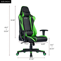 Corée du sud Europe vente PRO SÉRIE GT002-GREEN chaise De Jeu oyuncu koltuu chaise bureau recaro sièges de bureau vert sillas gamer