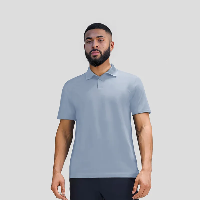 Özel tasarım kendi Logo ile kısa kollu yaka boş düz Spandex spor Mens Golf Polo gömlek kuru Fit