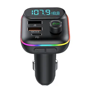 AGETUNR T70 2023 Wireless Radio Fm Transmitter Bluetooths V5.0 Car Charger 18W QC3.0 30W Type-C MP3 Player Bluetooth Car Kit