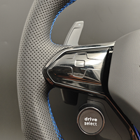 Volant en fibre de carbone avec bouton de démarrage pour Volkswagen VW Golf R 6 7 8 MK8 MK5 MK6 MK7 Polo GTI Passat B7 B8 Jetta Amarok