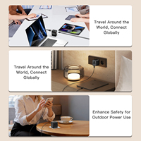 Adaptador de Viaje Universal OULIYO-F01-PQ27W GAN EU UK US AU con Puertos USB, Mini Enchufe Universal Multitipo 2AC