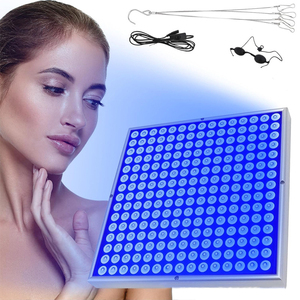 Lámpara de Bronceado con Luz Azul de 460nm y 225 LED, Panel de 15W/45W con Máscara Protectora para los Ojos y Gancho para Uso en Casa y Salón - Product Image 1