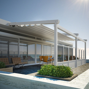 Pérgola Retráctil Motorizada de Aluminio para Protección Solar, Techo de Pérgola con Acabado de Recubrimiento en Polvo para <span class=keywords><strong>Terraza</strong></span> Exterior - Product Image 3