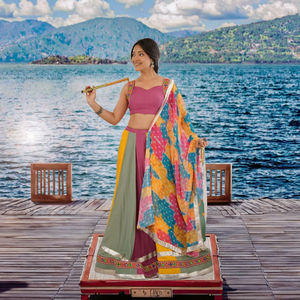 Lehenga Choli de Verano Indio para Mujer, Traje de Novia con Bordado Intenso, Georgette Sintética de Secado Rápido, Diseño de Fiesta, Precio al por Mayor - Product Image 3