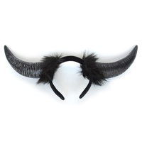 Serre-tête Noir Gothique Personnalisé en Gros pour Halloween, Bandeau à Cornes de Diable pour Femmes, Accessoire de Fête pour Carnaval