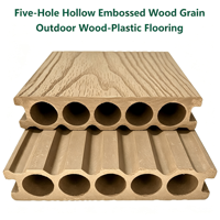 Plancher composite WPC creux à 5 cavités pour extérieur, texture gaufrée, 140x30mm, pour jardin, patio, cour, couleur personnalisée