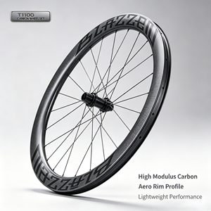 Racing1T1100 Vollcarbon Leichtgewicht Hochwertige Rennrad-Laufradsatz 50mm Breite Scheibenbremse CEMA Keramiklager Titan - Product Image 4