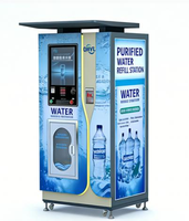 Máquina Expendedora de Agua Fría y a Temperatura Normal con Soporte para Escaneo de QR/Billetes/Monedas/Tarjetas IC