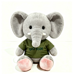 Peluche d'éléphant personnalisée et adorable, éléphant en peluche assis, jouet en peluche d'éléphant, animal en peluche éléphant - Product Image 2