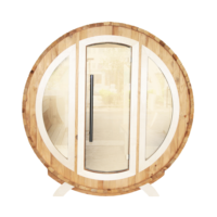 Sauna à vapeur sèche moderne en bois de cèdre rouge massif de haute qualité 2026 pour intérieur et extérieur avec panneau de commande informatisé