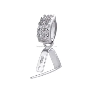 Breloques en argent Sterling 925 Fine pour bijoux, en zircone cubique, pour conception de bijoux, avec des pincettes au ramassage de glace, SSP233