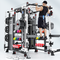 Machine Smith multifonctionnelle, équipement d'entraînement musculaire commercial, rack à squats pour entraînements complets du corps