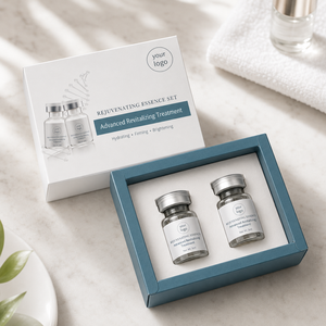 Caja de Embalaje de Medicamentos de Cartón Blanco Tipo Cajón Personalizada, Polvo de Péptidos para Belleza Médica, Esencia Líquida, Forro de Esponja - Product Image 4