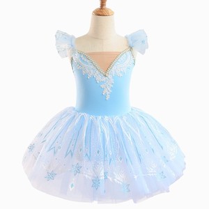 Vestido de Ballet para Niñas, Tutú Rosa con Lentejuelas y Encaje, Vestido de Baile con Lazo en el Hombro para Actuaciones en Escenario - Product Image 6