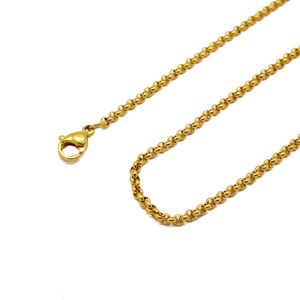 Olivia Dubai Nuovo Design di Catena per Uomo in Acciaio Inossidabile, Catena a Maglia Rotonda all'Ingrosso, Collana con Catena <span class=keywords><strong>Rolo</strong></span> Nera - Product Image 2