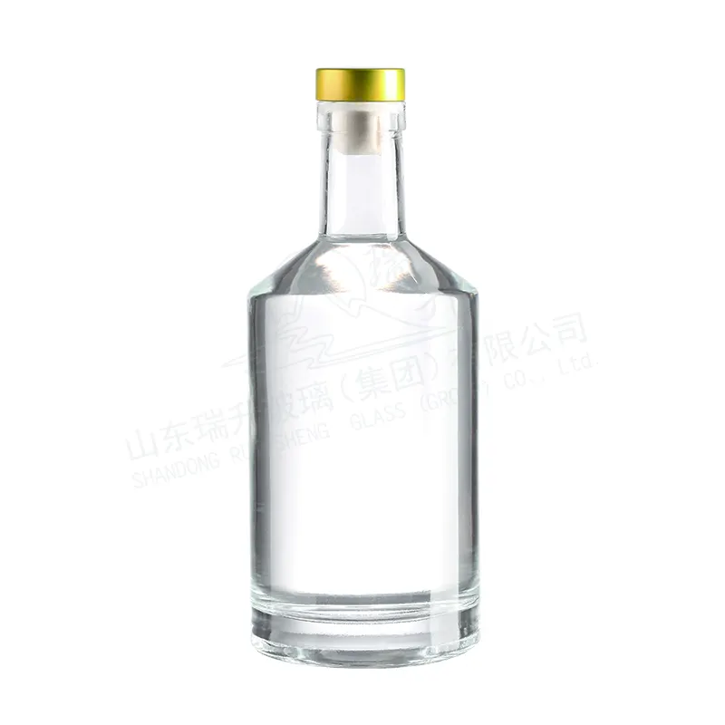 Garrafa de vidro vazia personalizada para tequila, gin, uísque, vodka, garrafa de licor estrangeiro