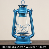 Lampe à pétrole vintage portable en métal de style ancien chinois, lanterne en fer antique pour la décoration de la maison
